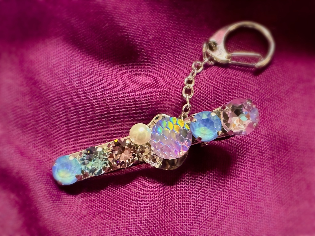 Crystal key clip -MERMAID- #unicorn