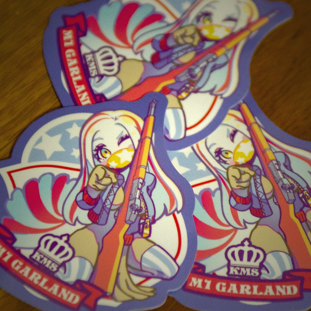 M1 GARLAND I Want Youセクシーボマージャケットハクトウワシっ娘ステッカー