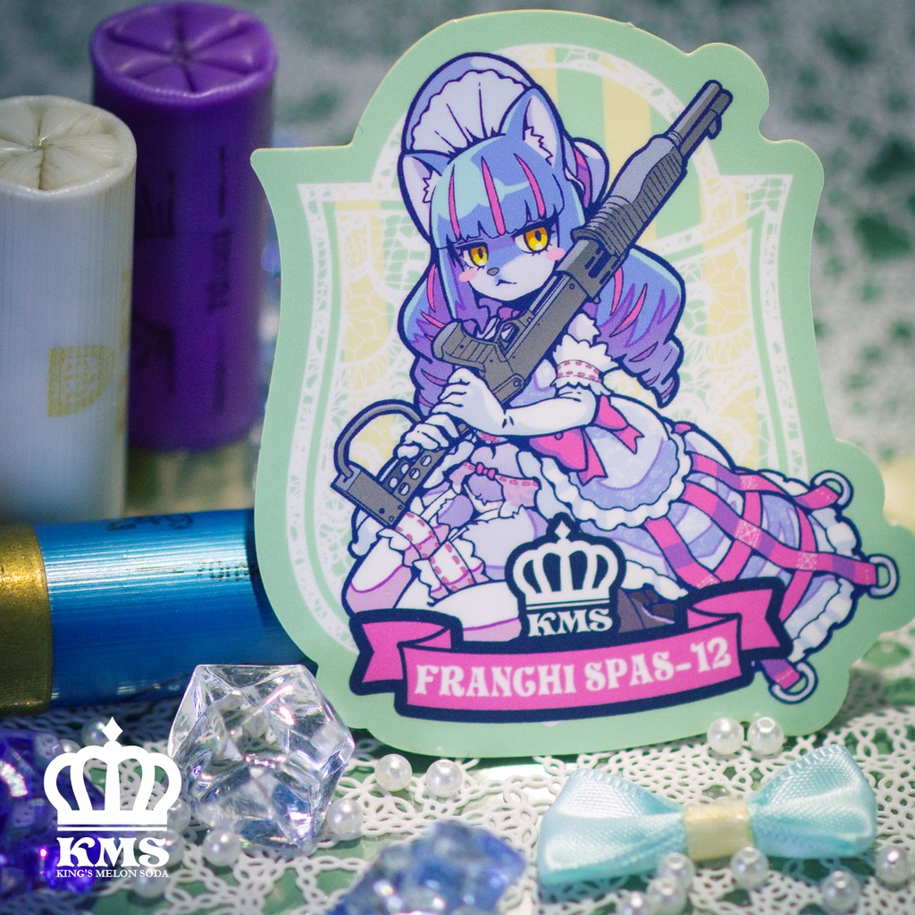 SPAS-12 フリフリドレスレースガータードリルぱっつんイタリアオオカミお嬢様ステッカー