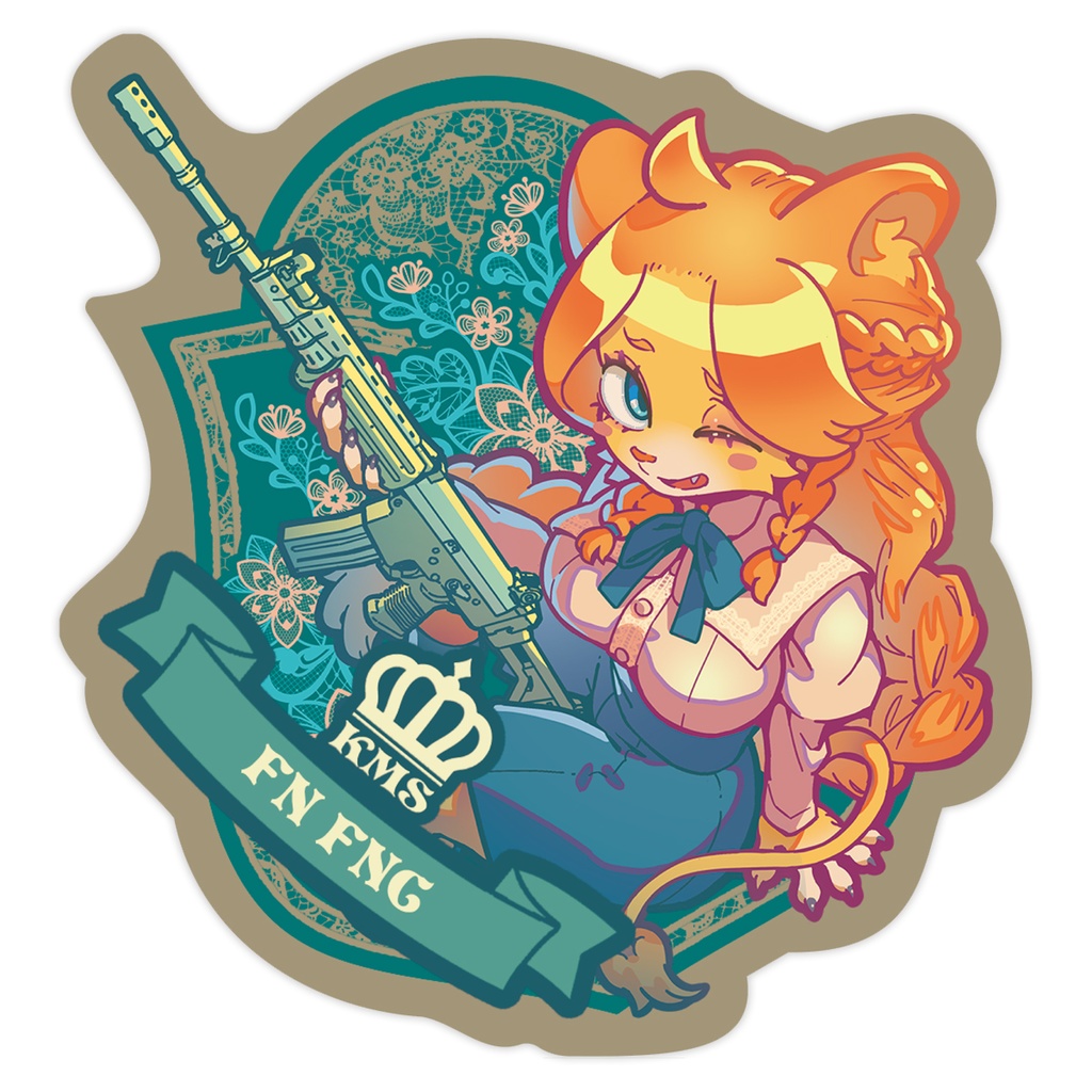FN FNC x ライオン ステッカー