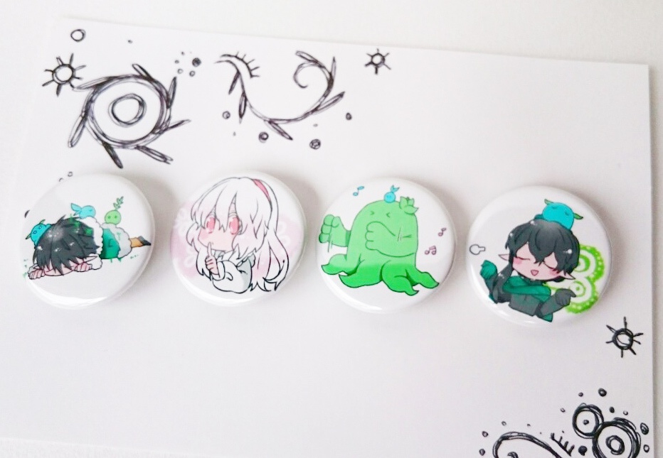 【缶バッジ】森神物語　ミニ缶バッジ4点セット