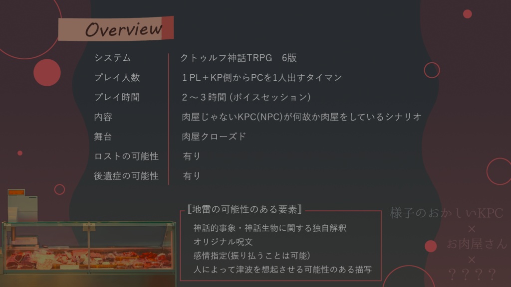 【CoCシナリオ】冂+人+人