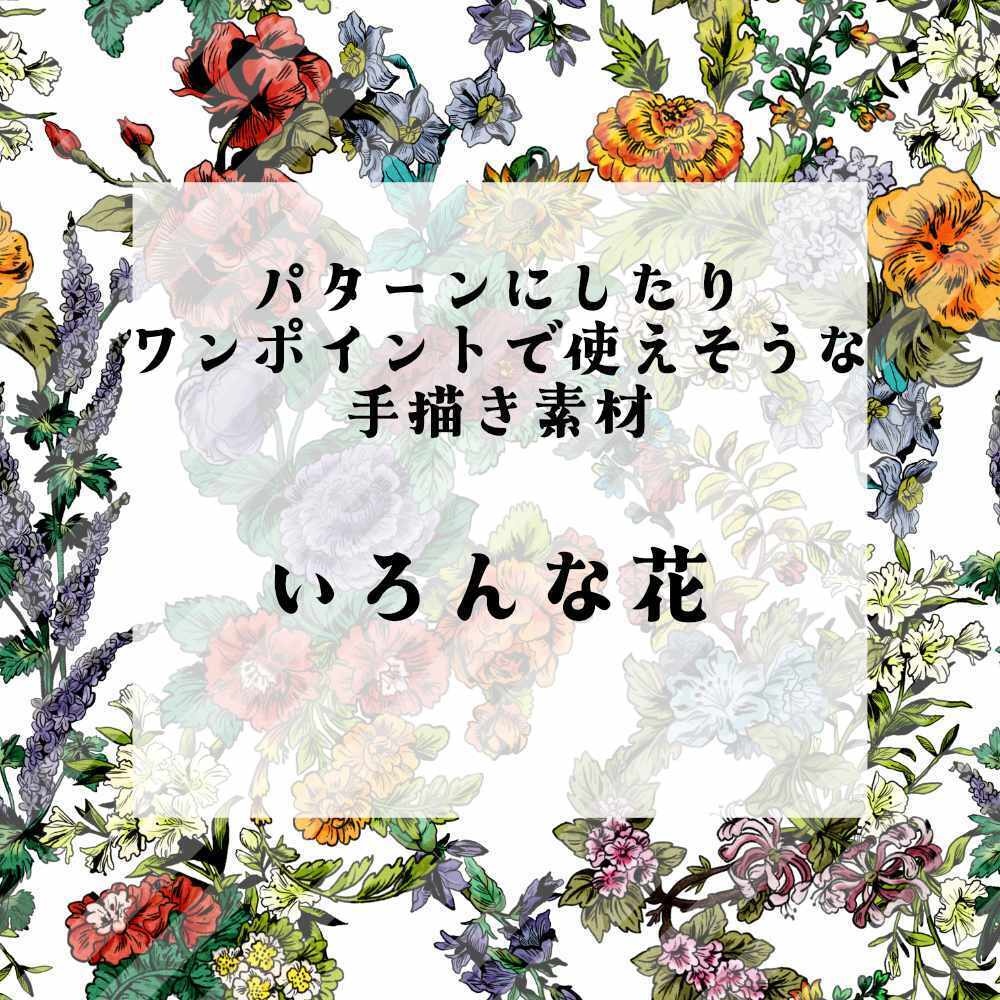 手描き素材集3いろんな花