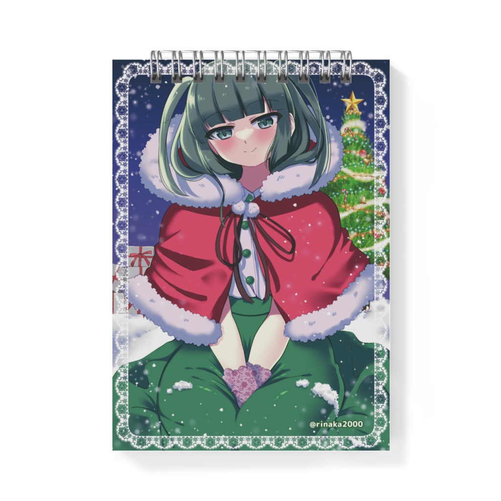 岸梨菜花のクリスマスイラスト　メモ帳