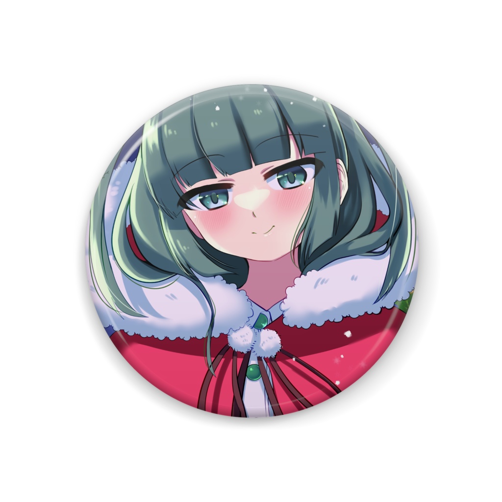 岸梨菜花のクリスマスイラスト　缶バッジ