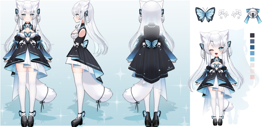 【限定一点】【live2d Model】✨ Luxury Bundle! Live2D White Cat-Ear girl Model & 15 Illustrations Worth 600,000 Yen! ✨【VTS対応】