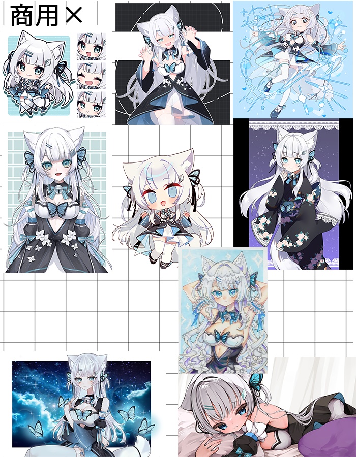 【限定一点】【live2d Model】✨ Luxury Bundle! Live2D White Cat-Ear girl Model & 15 Illustrations Worth 600,000 Yen! ✨【VTS対応】