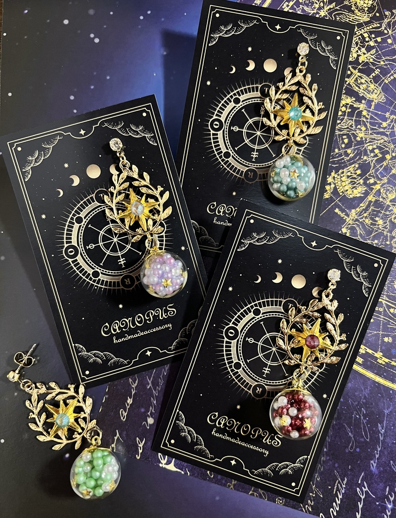 ◼️第五人格 星座シリーズ イメージ イヤリング(ピアスに変更可能)