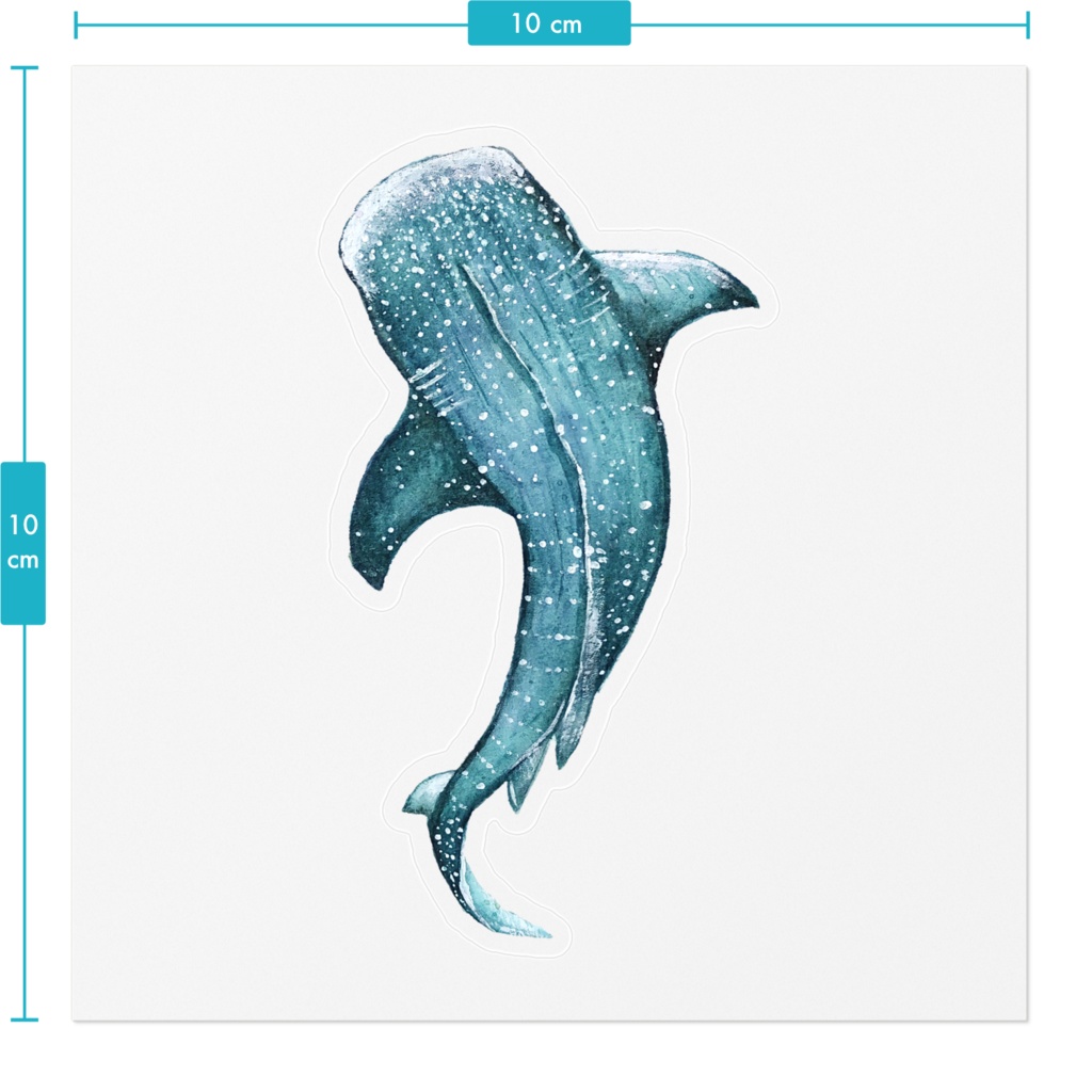水彩ジンベイザメ ステッカー