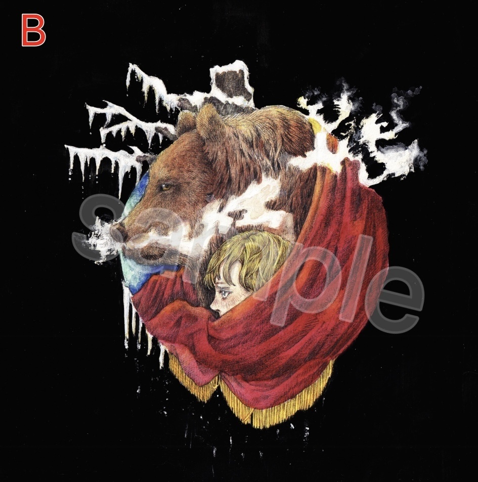 【完全受注生産】ポストカード(バラ-全5種)+描き下ろしミニ原画(ランダム)セット