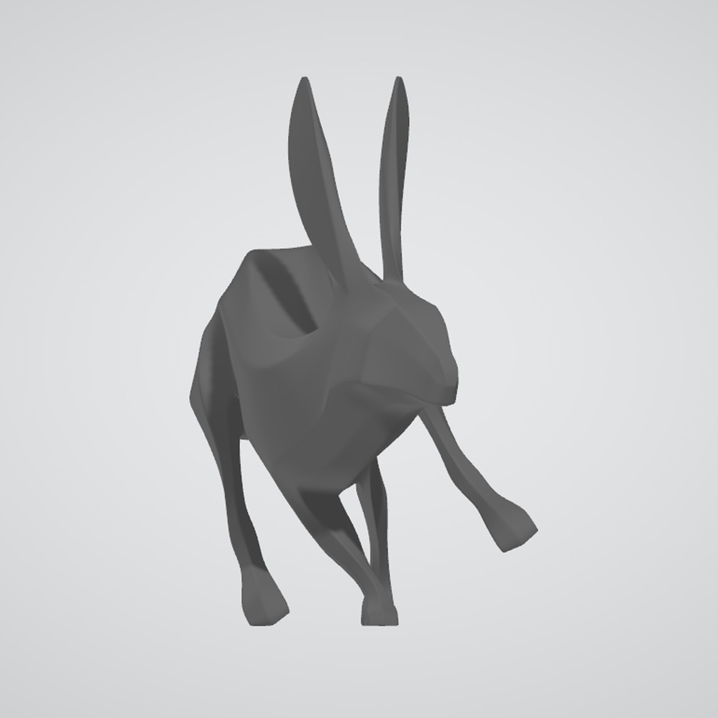 『Template_Rabbit』彫刻STLデータ【3Dプリント用】