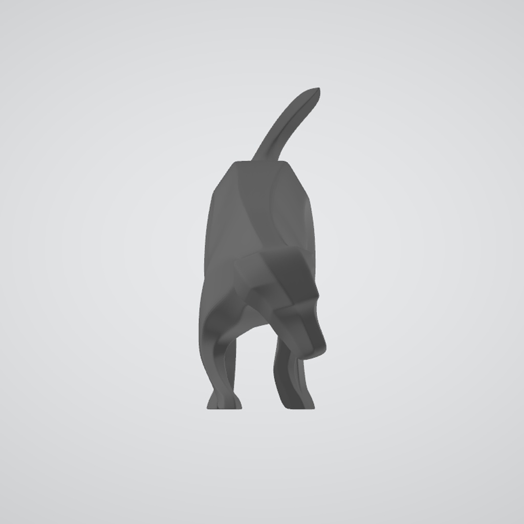 『Template_Dog Looking Down』彫刻STLデータ【3Dプリント用】