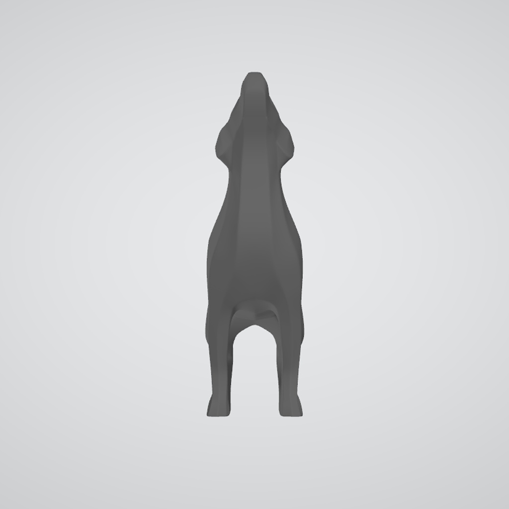 『Template_Stretching Dog』彫刻STLデータ【3Dプリント用】