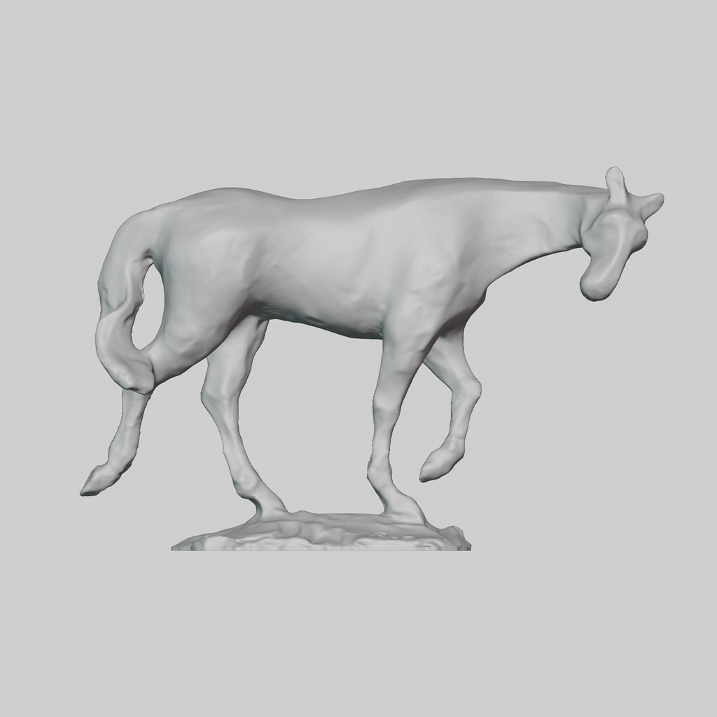『Maquette:Horse01』彫刻STLデータ2点セット【3Dプリント用】