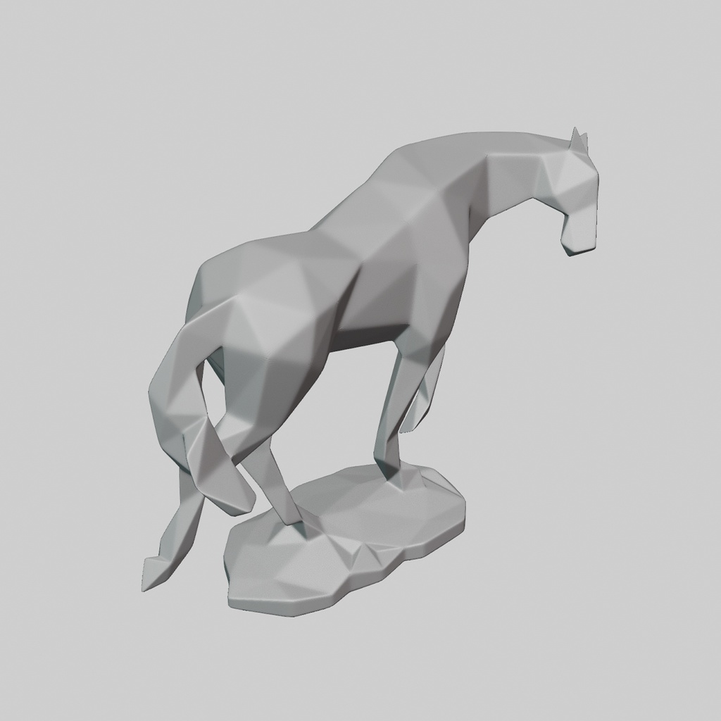 『Maquette:Horse01』彫刻STLデータ2点セット【3Dプリント用】