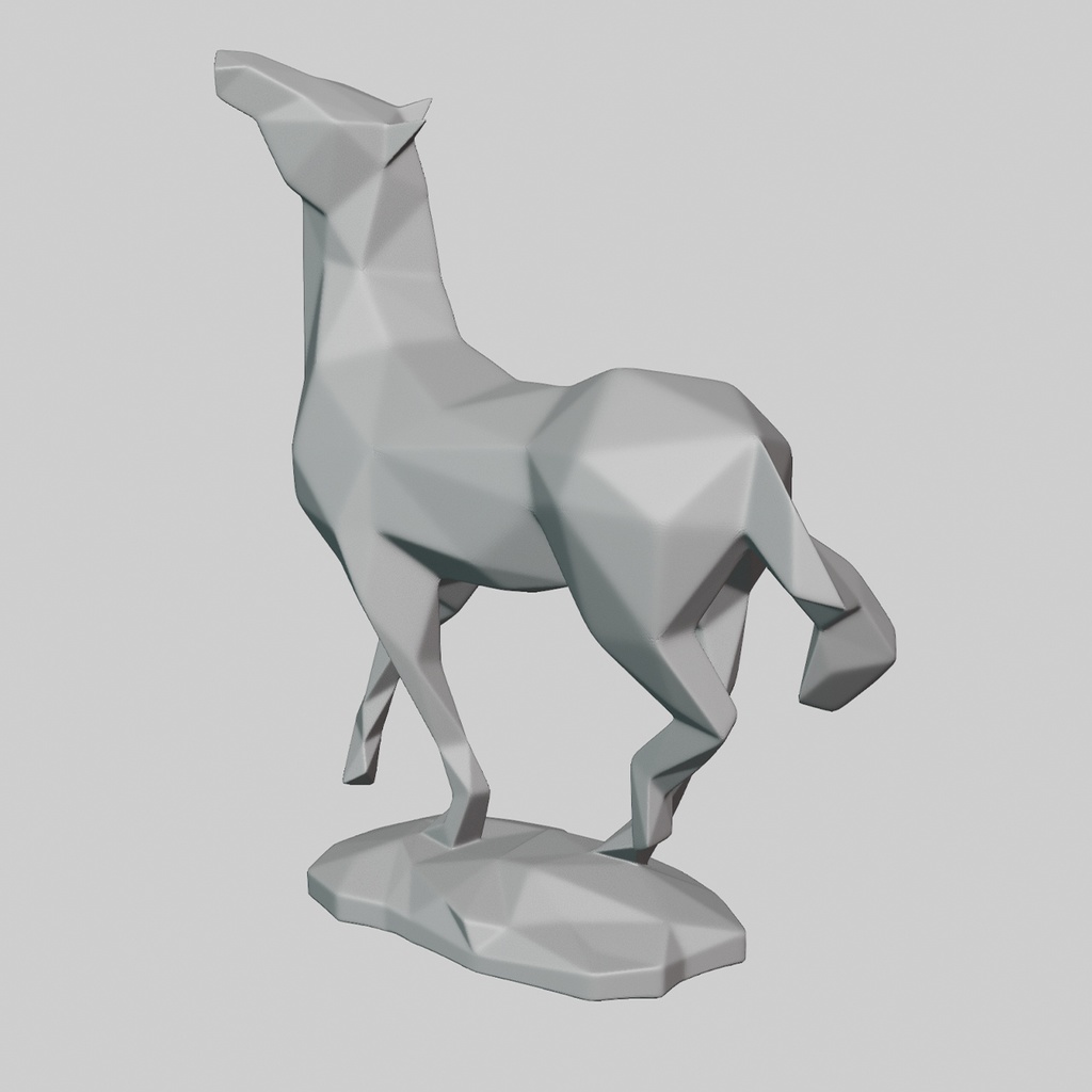 『Maquette:Horse02』彫刻STLデータ2点セット【3Dプリント用】