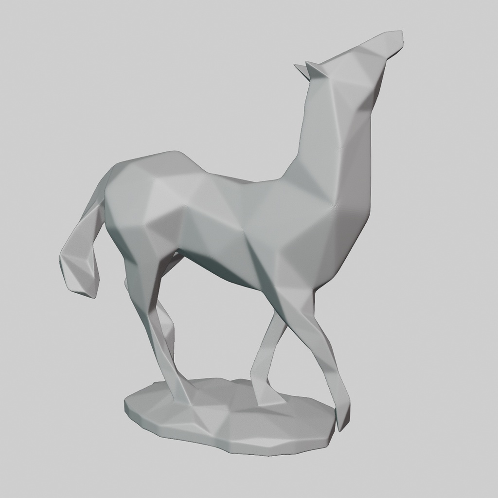 『Maquette:Horse02』彫刻STLデータ2点セット【3Dプリント用】