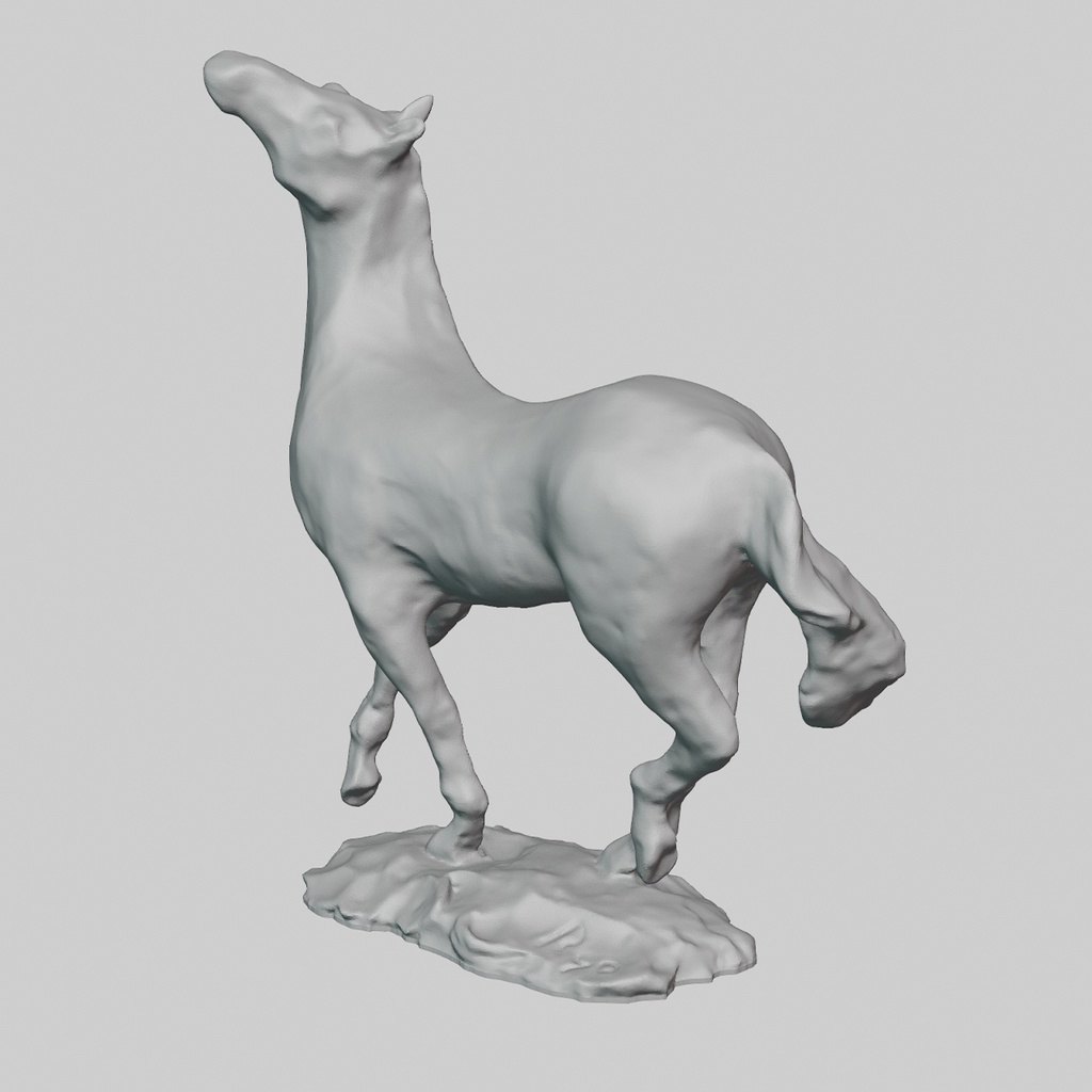 『Maquette:Horse02』彫刻STLデータ2点セット【3Dプリント用】