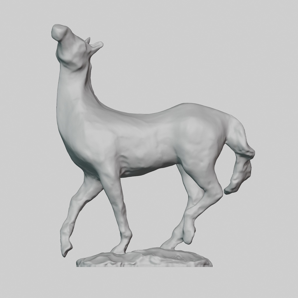 『Maquette:Horse02』彫刻STLデータ2点セット【3Dプリント用】