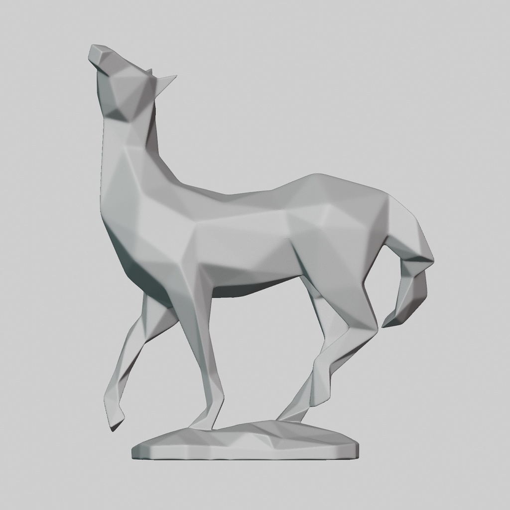 『Maquette:Horse02』彫刻STLデータ2点セット【3Dプリント用】