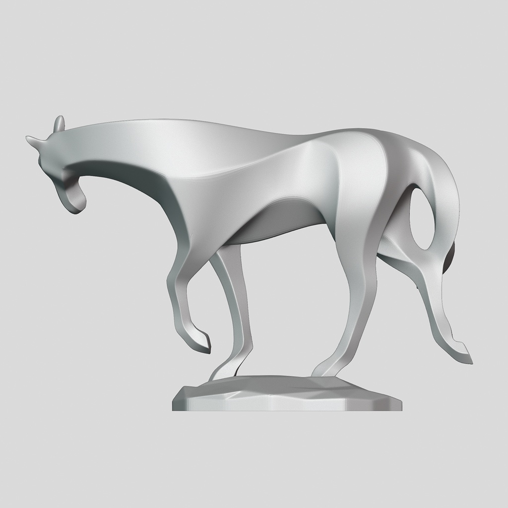 『Template:Horse01』彫刻STLデータ【3Dプリント用】