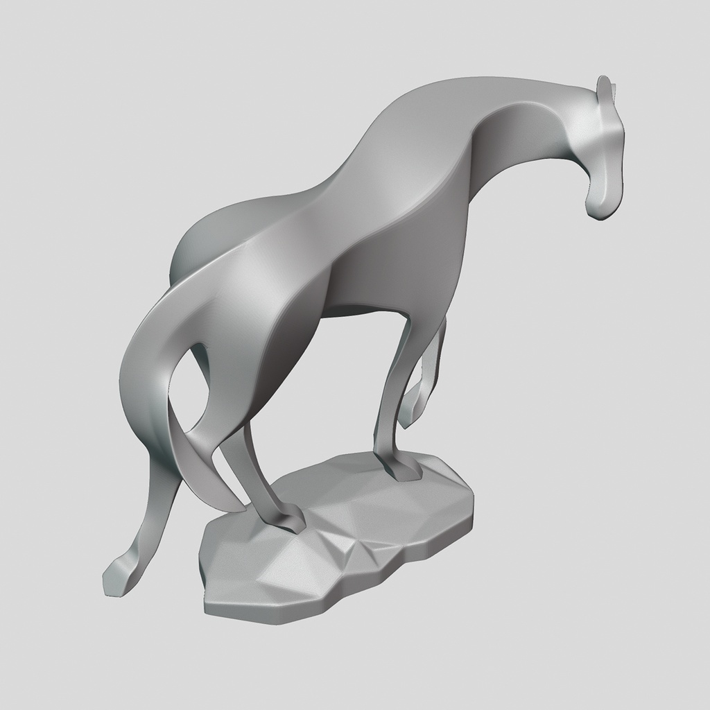『Template:Horse01』彫刻STLデータ【3Dプリント用】