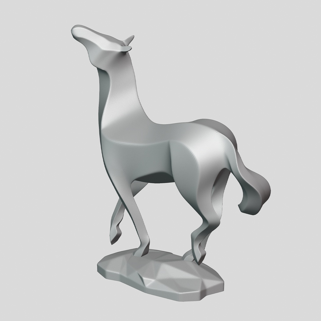 『Template:Horse02』彫刻STLデータ【3Dプリント用】