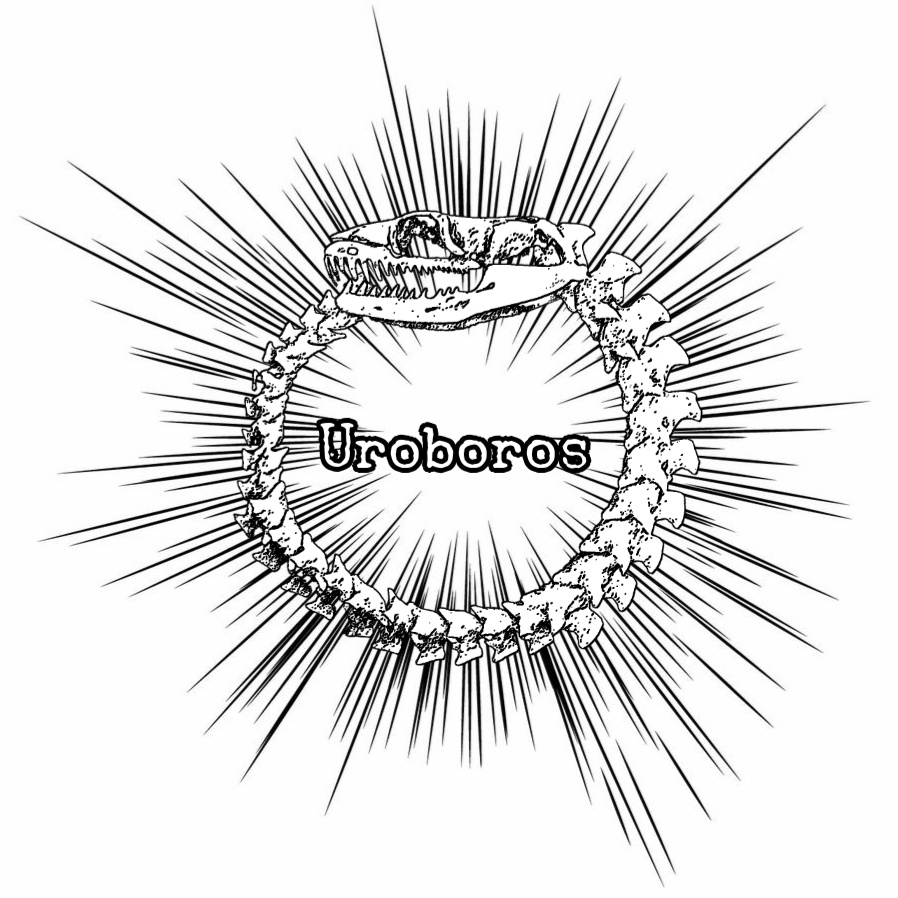 幻獣 ウロボロス 骨格標本風 ブレスレット