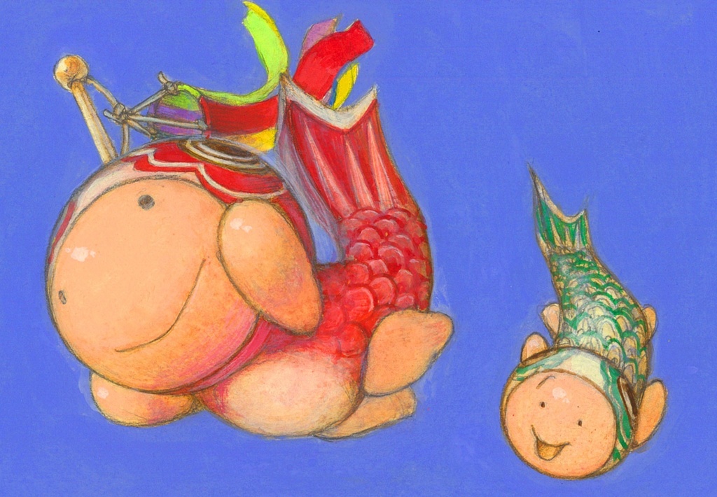 手描きイラスト　5　こいのぼり