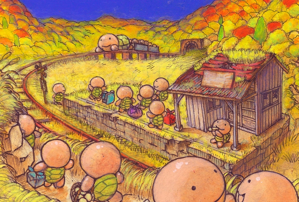 手描きイラスト　11　秋の行楽