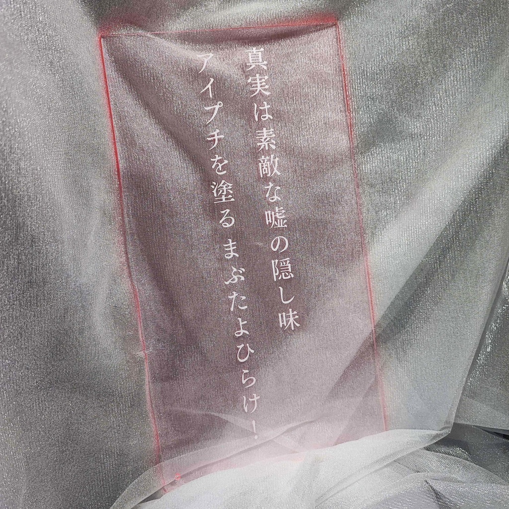  短歌のアクリルパネル【真実は素敵な嘘の隠し味アイプチを塗る　まぶたよひらけ！ 】