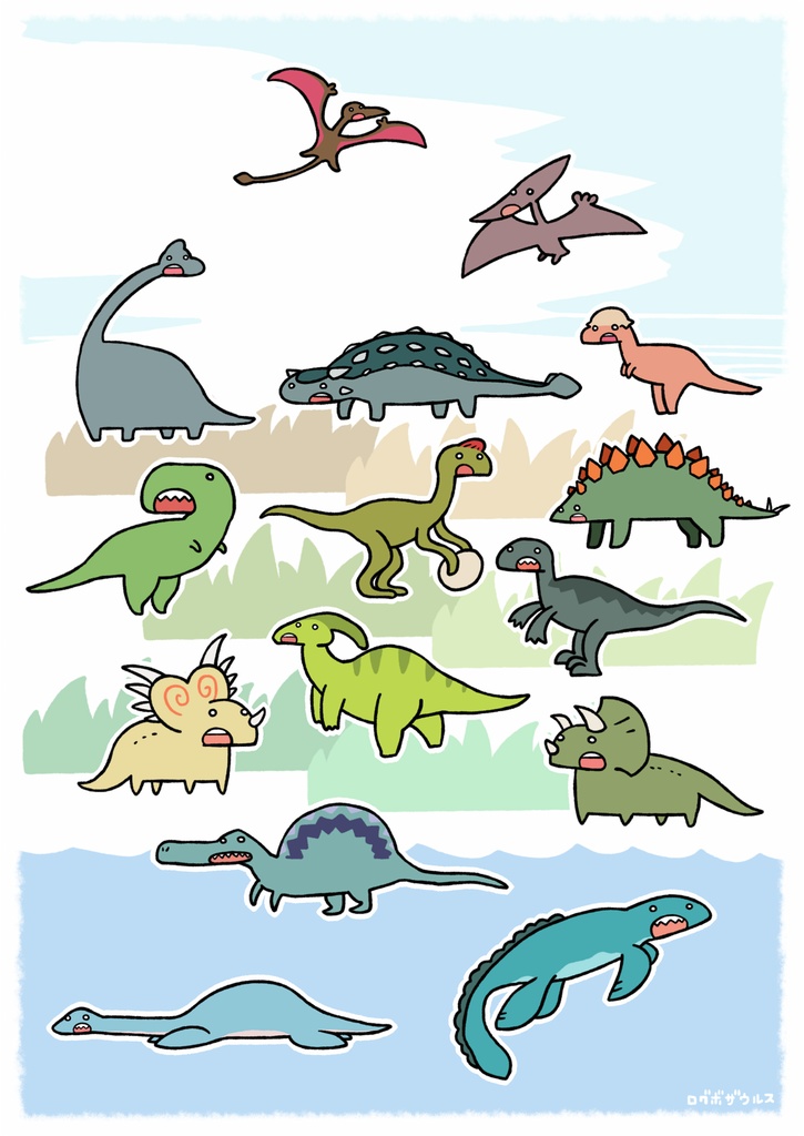 ログボ恐竜Tシャツ