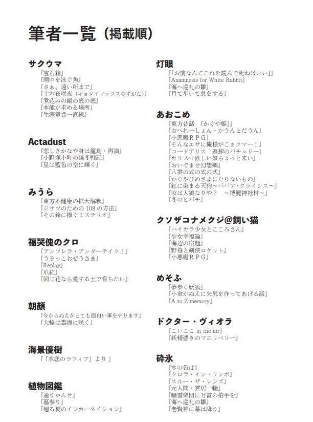 幻想小説総覧2022【web東方二次小説レビュー合同誌】