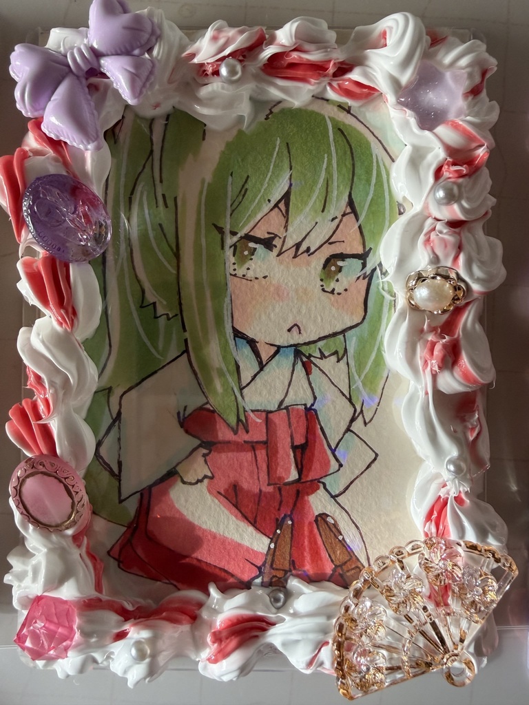 ホイップ額 きつねたち