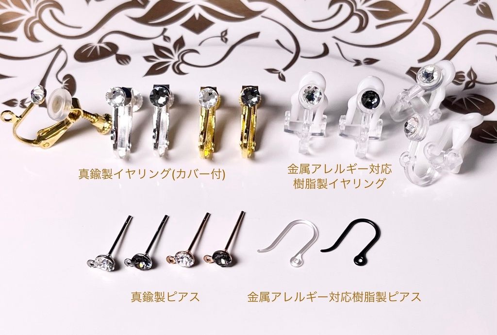 透明棺桶ピアス(イヤリング変更可)