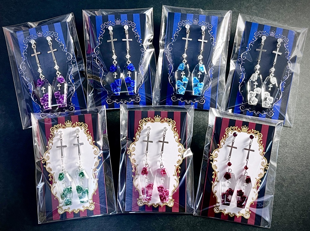 透明棺桶ピアス(イヤリング変更可)
