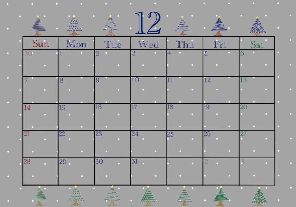 12月予定表