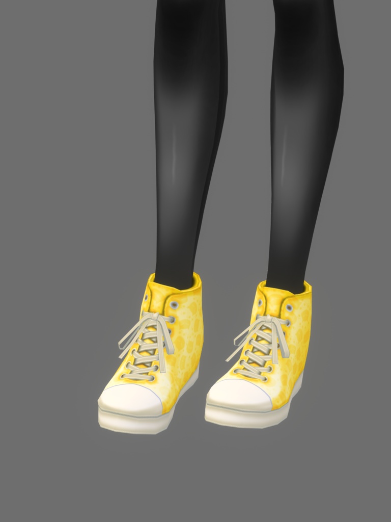 VRoid - Highcut Shoe Texture - Yellow Cats