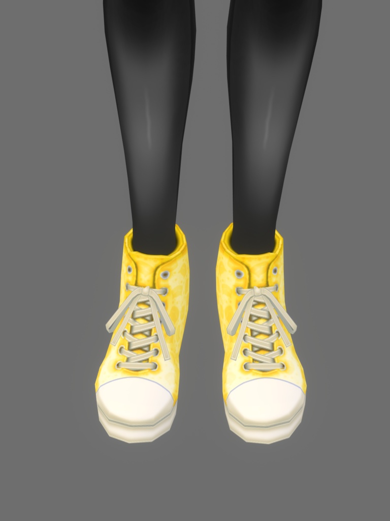 VRoid - Highcut Shoe Texture - Yellow Cats