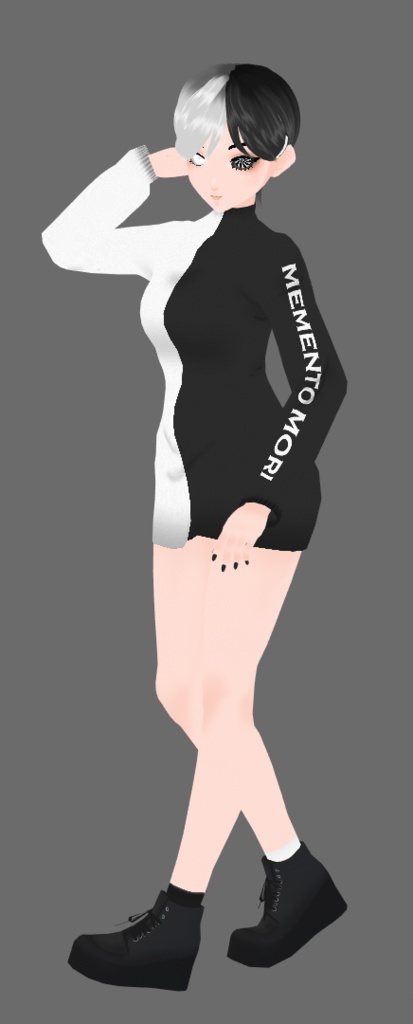 VRoid -- Unus Annus Split Dress (2 Versions)