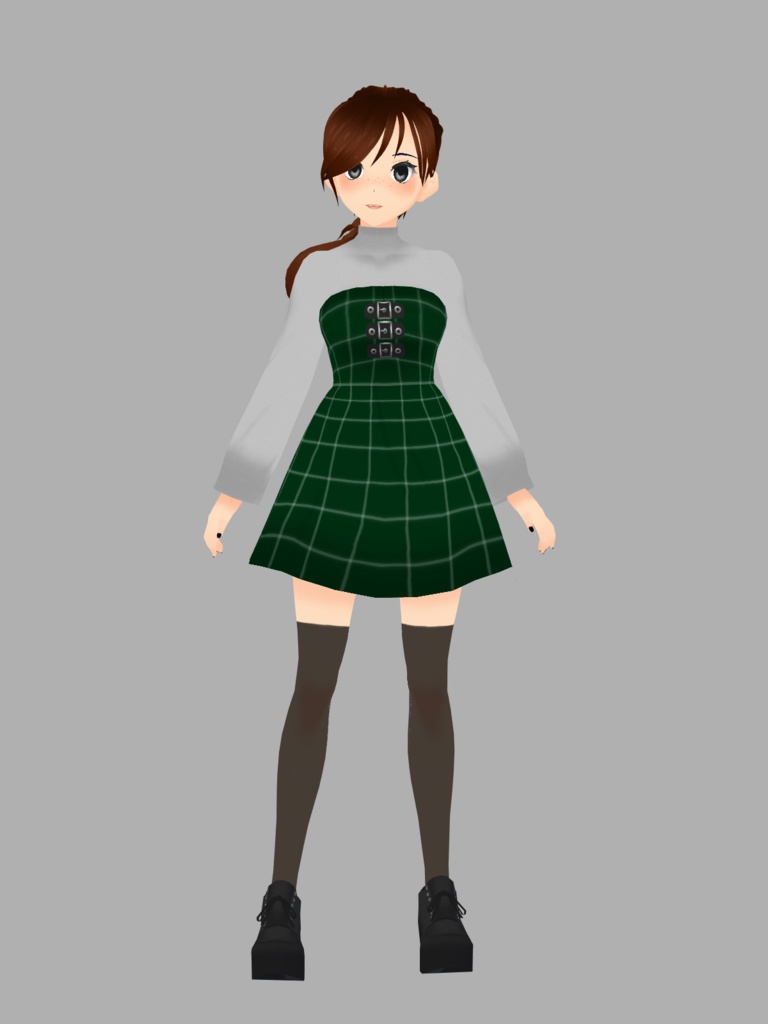 VRoid -- Buckle Dress and Undershirt -- Various Colours