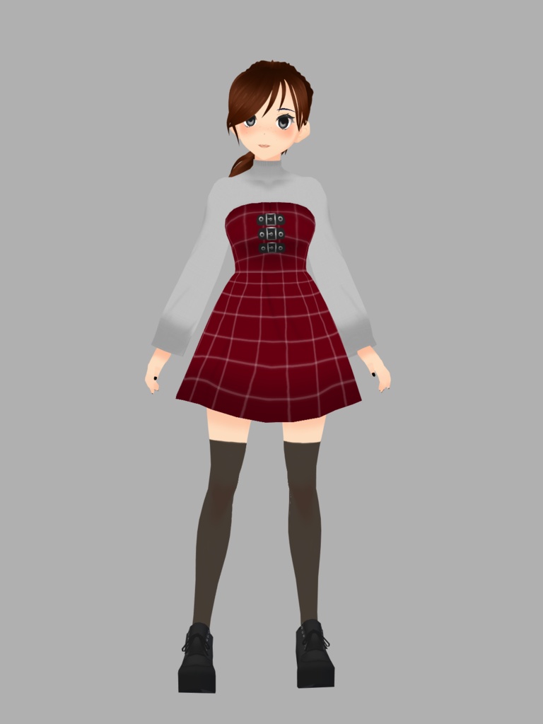 VRoid -- Buckle Dress and Undershirt -- Various Colours