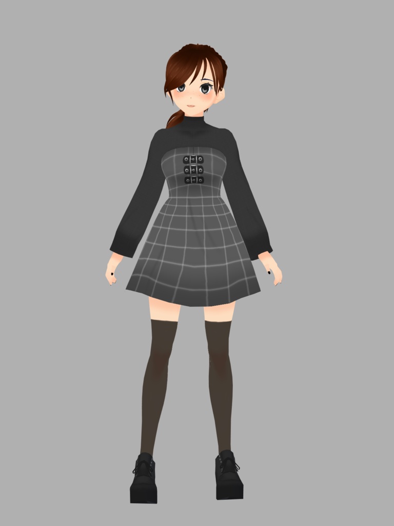 VRoid -- Buckle Dress and Undershirt -- Various Colours