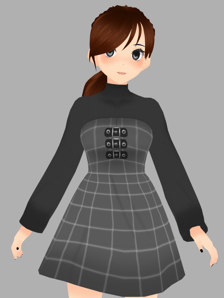 VRoid -- Buckle Dress and Undershirt -- Various Colours