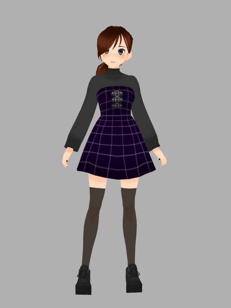 VRoid -- Buckle Dress and Undershirt -- Various Colours