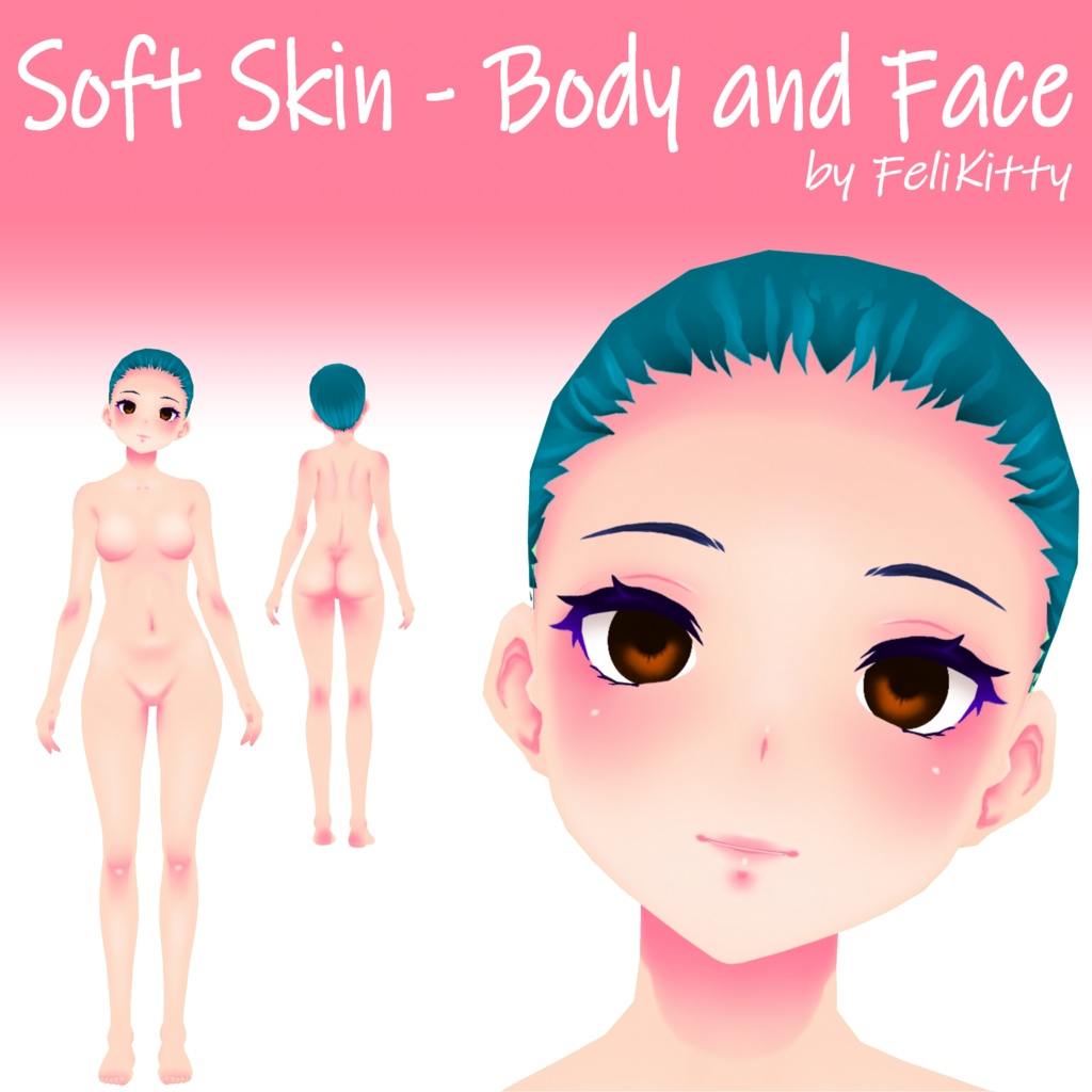 VRoid BETA -- Soft Skin -- Body and Face Textures