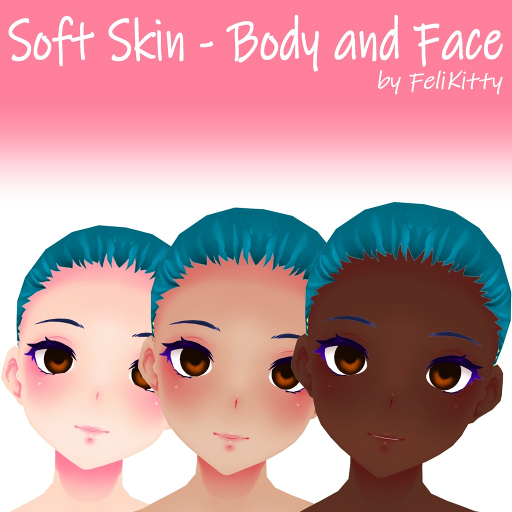 VRoid BETA -- Soft Skin -- Body and Face Textures