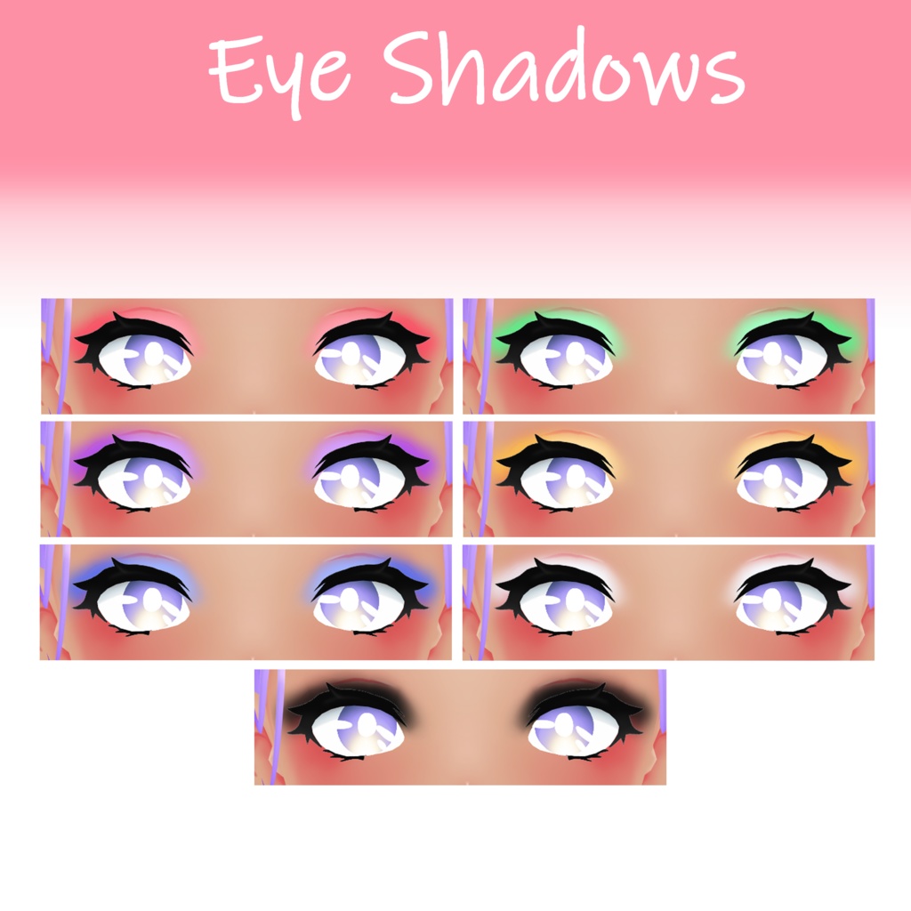 VRoid BETA -- Face Stamps & Eye Make Up Textures -- Free and Paid