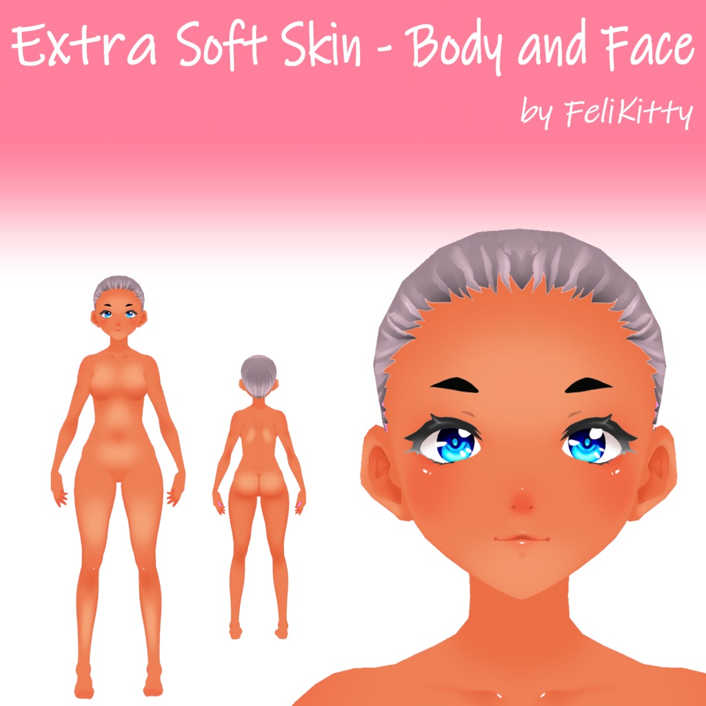 VRoid BETA -- Extra Soft Skin -- Body and Face Textures
