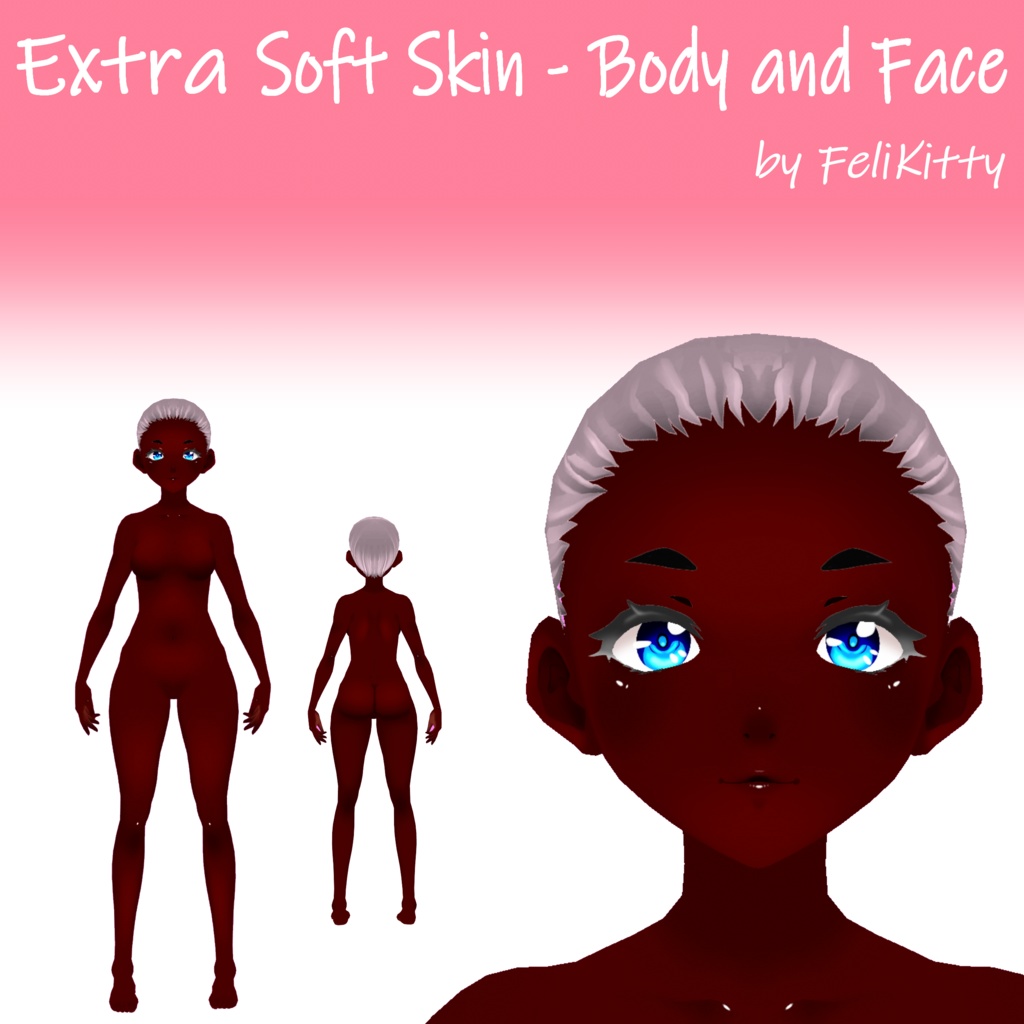VRoid BETA -- Extra Soft Skin -- Body and Face Textures